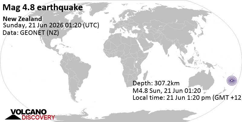 Magnitude 5.0 Earthquake Strikes South Pacific Ocean Near Samoa